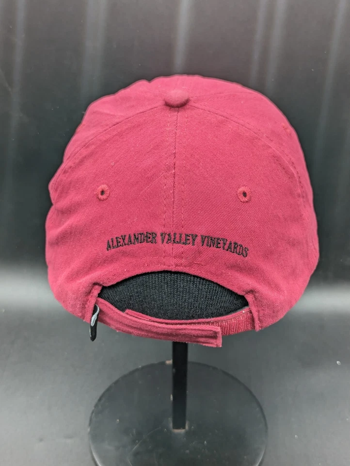 Alexander Valley Vineyards Vino Borgoña Merlot Algodón Correa Trasera Sombrero Preppy Foto 3 de 4