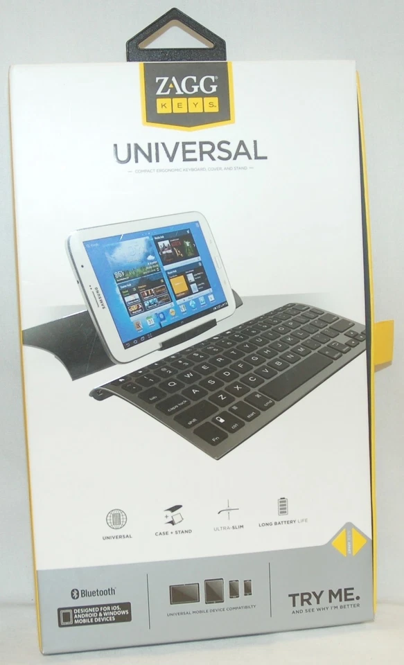 NEW Zagg Keys Universal Tablet Bluetooth Folio Keyboard Stand iPad 2/3/4/Air yo - Image 2 of 4