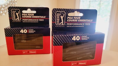 2 Packs of PGA Tour Course Essentials Performance Golf Tees 2-3/4” 70mm ...