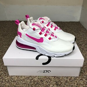 Womens Nike Air Max 270 React White Pink Running Shoes Cj0619 100 Size 7 5 New Ebay