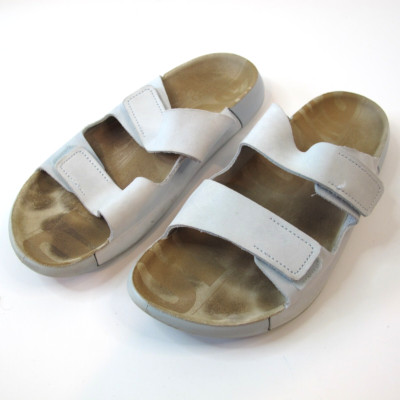 ECCO Women's  White Two Band Cozmo Slide Sandals Women's Size 40