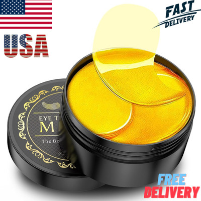 Under Eye Patches - 60 Pcs - 24K Gold Eye Mask- Puffy Eyes & Dark Circles Treatm