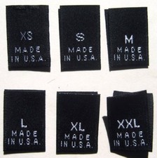 120PCS BLACK WOVEN CLOTHING SEWING LABEL SIZE...