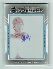 15-16 UD The Cup  Gustav Olofsson  1/1  The Cup Printing Plate  Rookie  Auto