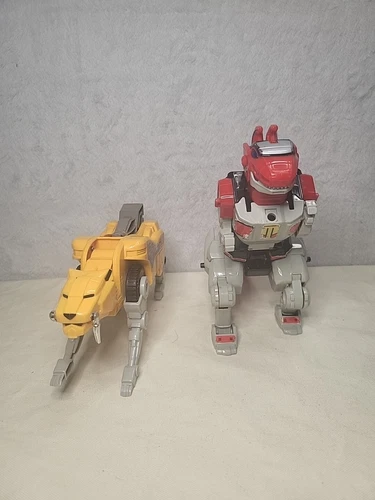 Vintage Bandai Power Rangers Deluxe Megazord Sabertooth & Tyrannosaurus Rex Lot