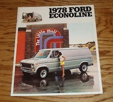 Original 1978 Ford Econoline Van Sales Brochure 78 E-100 E-150 E-250 E-350
