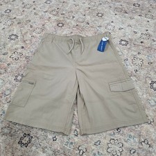 Arizona Jean Co. XL 18/20 Husky Boys Cargo Shorts Khaki Flex Drawstring NWT