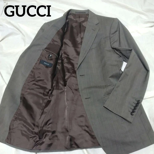 Giacca sartoriale Gucci di lusso marrone uomo fodera intera