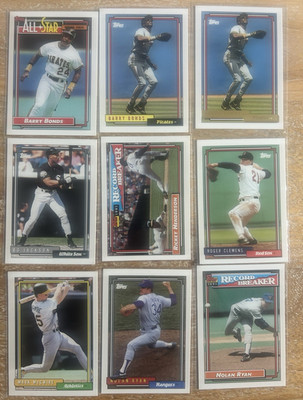 1992 Topps Gold Barry Bonds HOF Star Card Lot (9) Nolan Ryan McGwire Bo Jackson