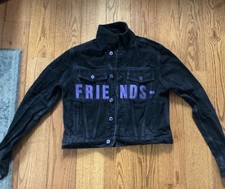 Vlone Friends Logo Black/Purple Jean Jacket S...