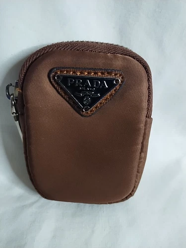 pochette prada nylon marron