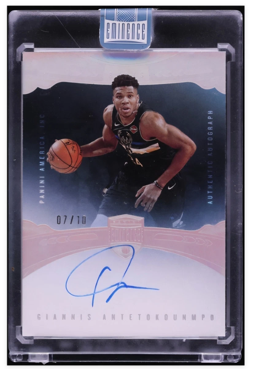【美品】Giannis Antetokounmpo 直筆サインカード　1/1 Giannis Antetokounmpo Serial Numbered Basketball Sports Trading
