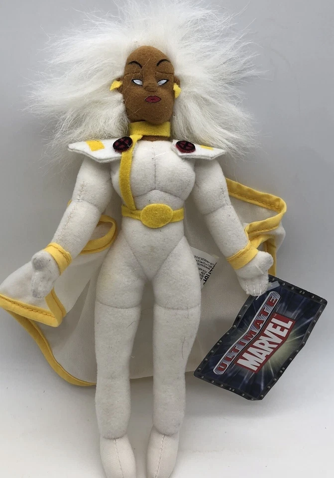 Muñeca de peluche Kellytoy STORM Ultimate Marvel Superhéroe X-Men 2001 de colección con etiqueta Foto 2 de 4