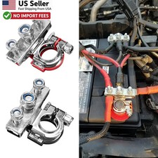 2PCS Battery Terminal Connectors 12V Top Post With 3 Cable Terminals FROM USA