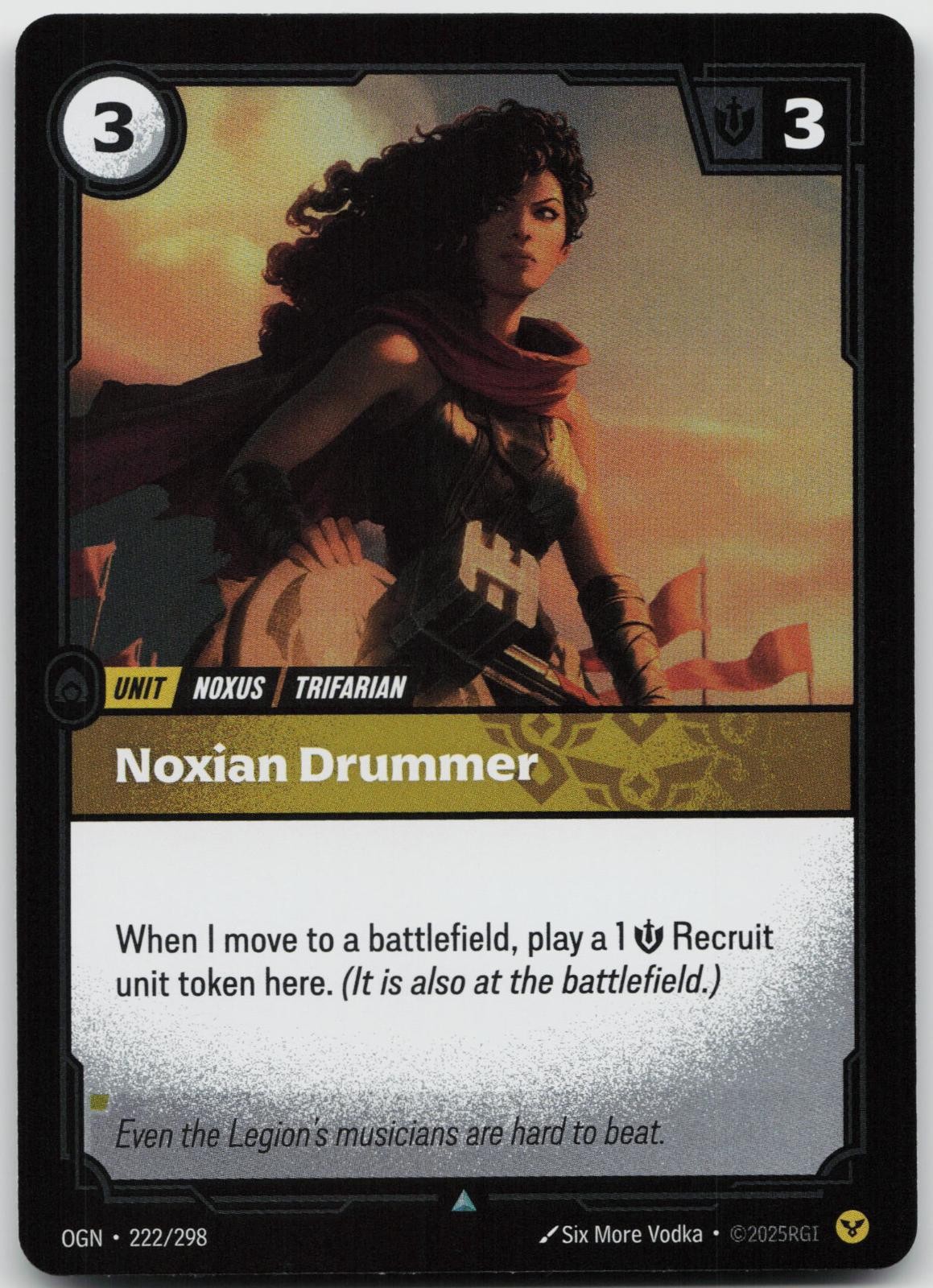 Noxian Drummer 222/298 Uncommon Origins Riftbound Foil Near Mint