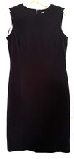 Calvin Klein Classic Sleeveless Black Sheath Dress Size 4