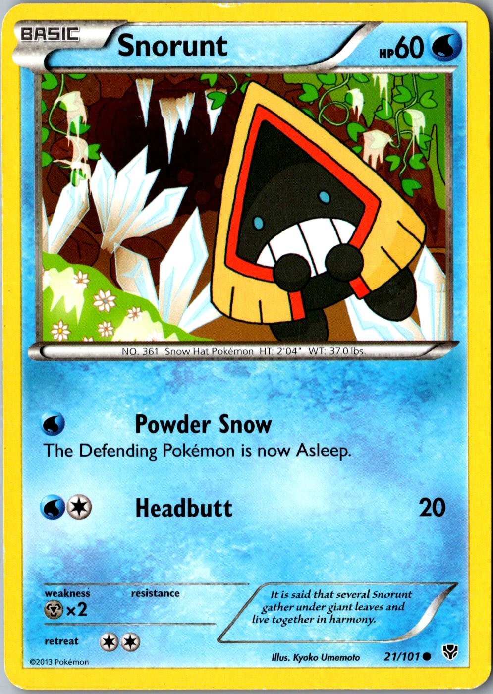 Snorunt 21/101 Common Plasma Blast LP Pokemon Card