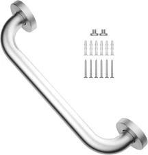 12 Inch Satin Brushed Nickel Shower Grab Bar - 1" 12 Inch, 