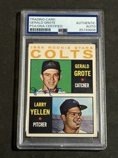 JERRY GROTE 1964 TOPPS SIGNED AUTOGRAPHED ROOKIE CARD #226 PSA/DNA CERTIFIED