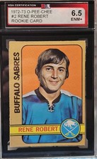 72-73 O-Pee-Chee Rene Robert Rookie KSA 6.5 🚨🚨🚨 Buffalo Sabres 