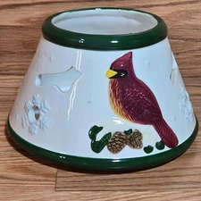 CARDINAL CANDLE JAR TOPPER CERAMIC [T33]