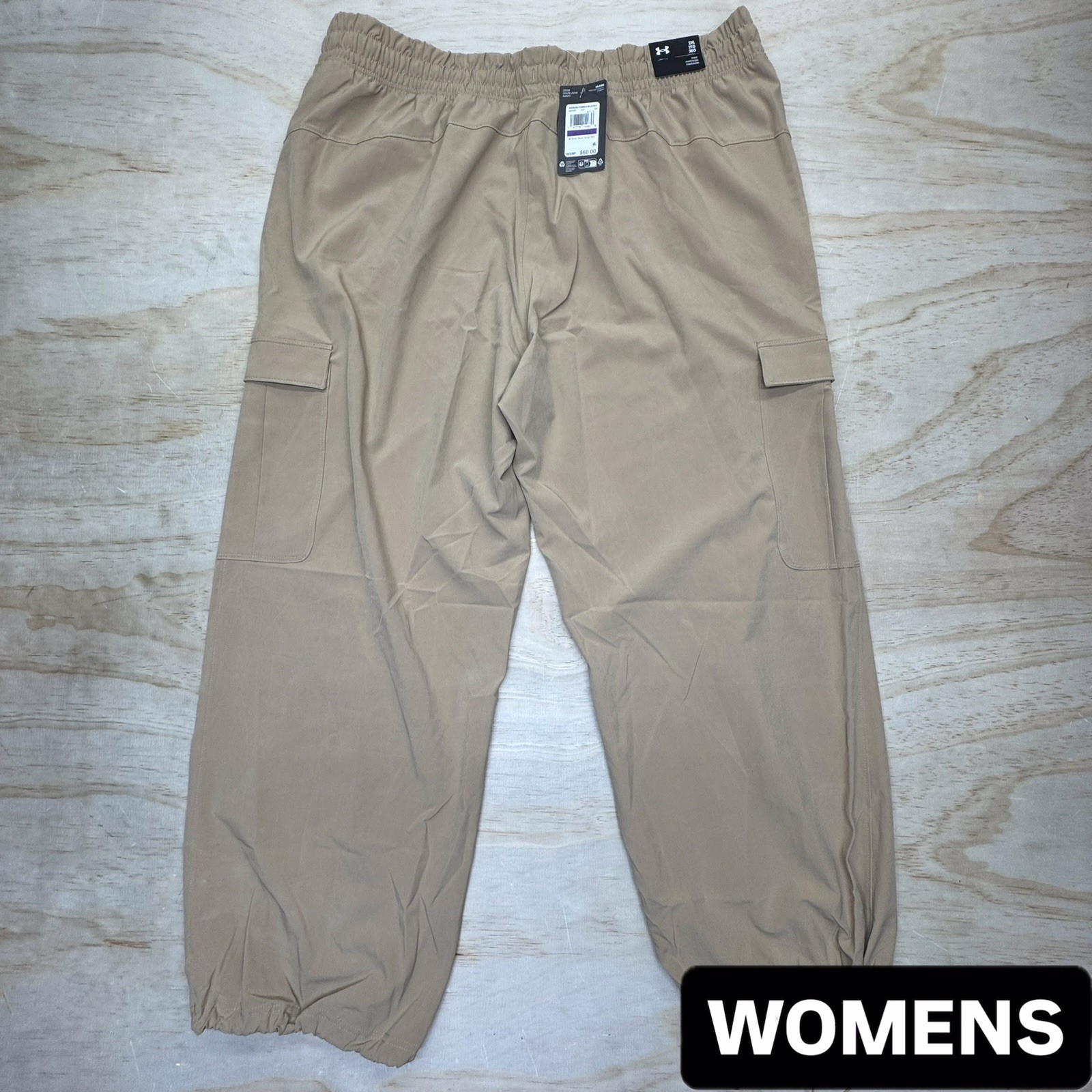 NEW WOMENS Under Armour UA Rival Woven Cargo Pants 2XL 1382696-263