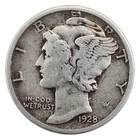 1928-P Mercury Dime F Fine 90% Silver