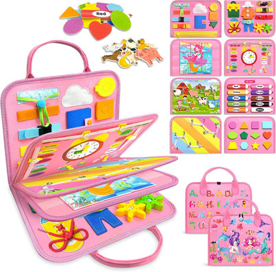 Gojmzo Busy Board Montessori Toys for Toddler Girl Birthday Gifts, Busy Book Sen