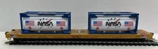 HO NASA Union Pacific flat car w/ custom load of two tanks used no box 002