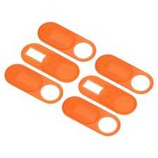 6Pcs 1.1" x 0.43" Computer Camera Cover Slide Thin Camera Blocker, Orange