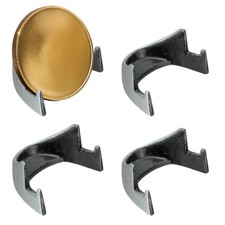 Coin Display Stands, 4Pcs Mini Coin Easel Presentation Holder, Dark Silver