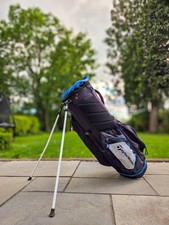 Taylormade Waterproof 8-Way Golf Carry Stand Bag Rain Hood Black/Blue
