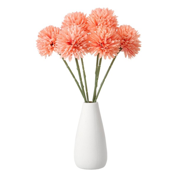 6 Stk. Kunstblumen Chrysanthemen Staubrosa Strauß-image