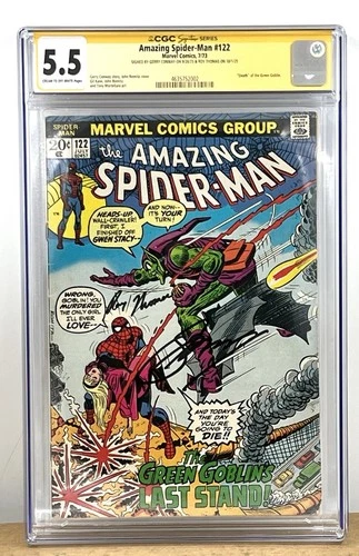 The Amazing Spider-Man #122. CGC 5.5. Signed Gerry Conway And Roy Thomas.