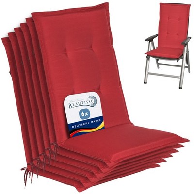 6x Sitzkissen Polster Auflage Kissen Rückenkissen Polsterauflage Hochlehner Sitz