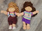 Vintage Cabbage Patch Kids Dolls Lot of 2 Hasbro 1980s PRO Tennis Xavier Signed
