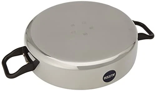 Alessi 90102/24 T Casseruola Bassa a Due Manici, in Trilamina/AISI 430, Allumini - Immagine 4 di 4