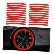 20 PCS Car Wheel Reflective Stickers, Anti-Scratch Night Safety Warning Red