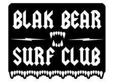 Blak Bear Surf Traction Club Die Cut Sticker Decal Black 4" 6" 8"
