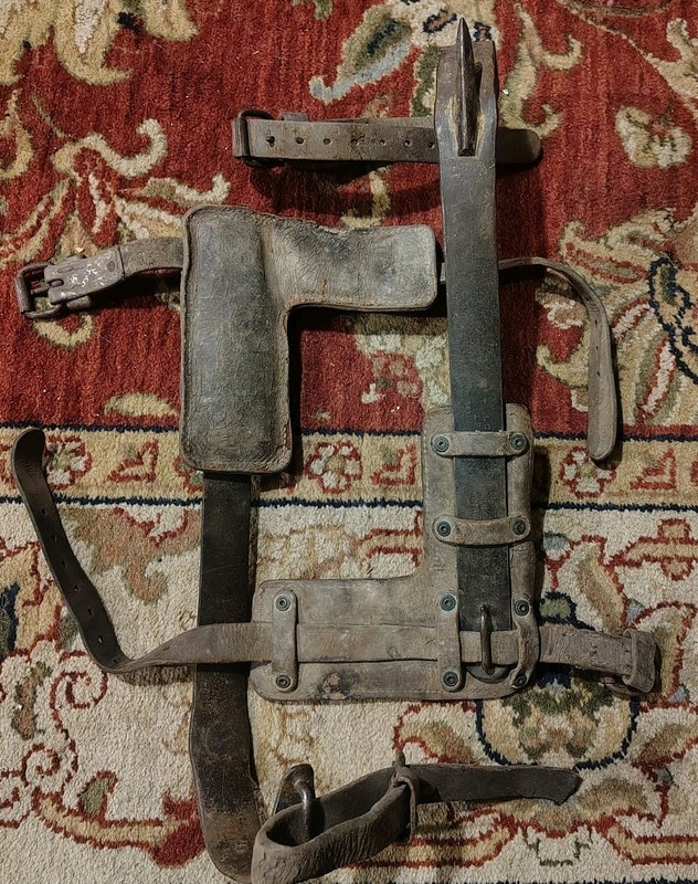 Bashlin Model 17 Utility Climbing Spikes with Leather Straps and Gaff