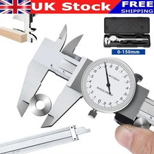 Dial Vernier Caliper Measuring Gauge Stainless Steel Dial Calipers Ruler 150mm