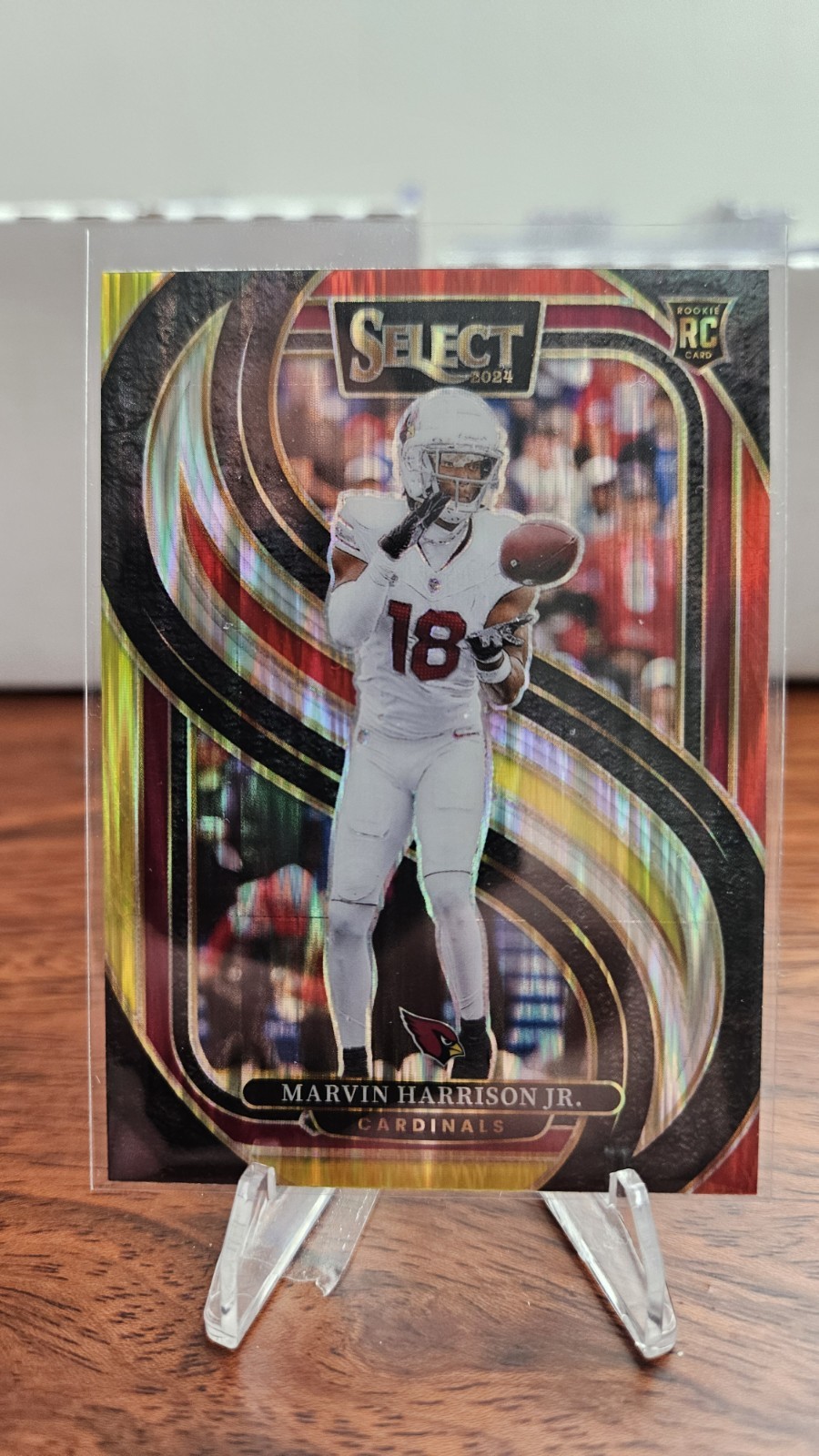 2024 Panini Select - Marvin Harrison Jr. #115 Red & Yellow Shock Prizm (RC)