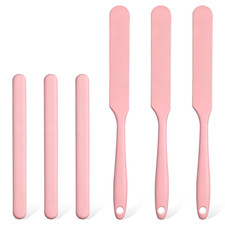 6 Pcs Silicone Wax Sticks  Spatulas Reusable Hair Removal Body Care Pink