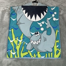 Kids Shark Hooded Beach Towel Pool Bath Towel Soft Absorbent Poncho
