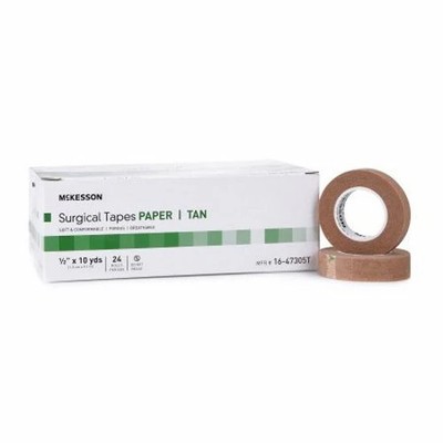 Medical Tape McKesson Paper 1/2 Inch X 10 Yard Tan NonS