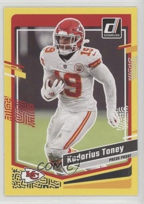 2023 Panini Donruss Press Proof Yellow Kadarius Toney #145 e9p