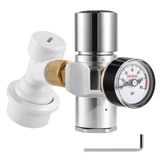0-60 PSI Mini Keg CO2 Regulator Charger with 3/8-inch Adapter Ball Lock