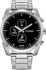 CITIZEN CZ SMART HYBRID JX2010-55E BLACK DIAL SILVER BRACELET MENS WRISTWATCH