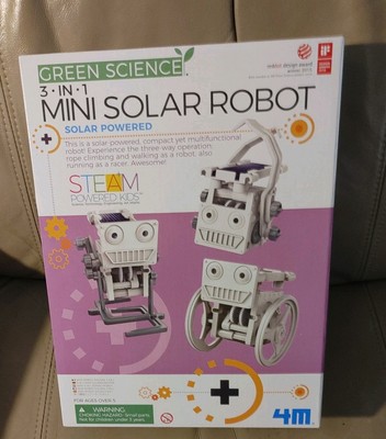4M 3-In-1 Mini Solar Robot   STEM Toys DIY Green Science Eco-Engineering Buil...