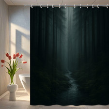 Dark Forest Shower Curtain - Nature Inspired Home Decor